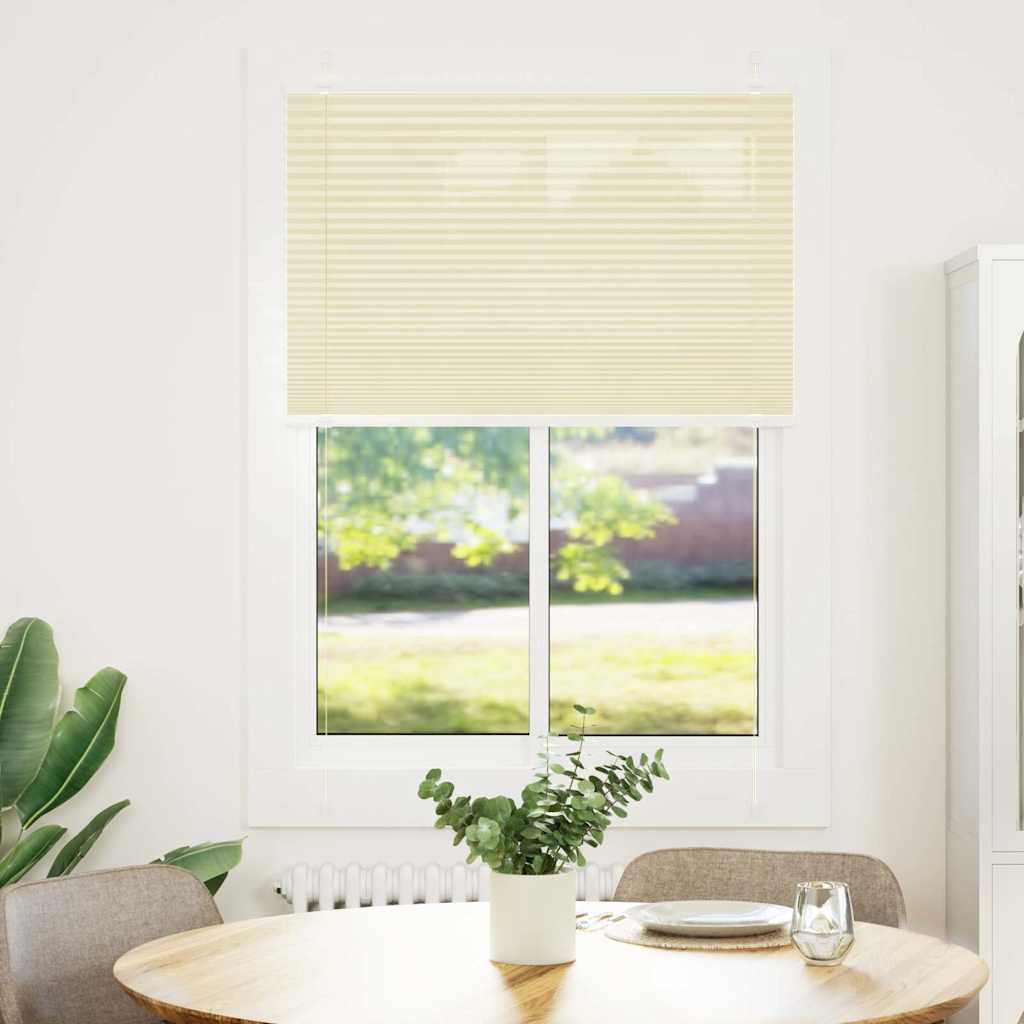 Tenda a rullo plissettata Vidaxx 100x150 cm larghezza tessuto 99,4 cm poliestere crema