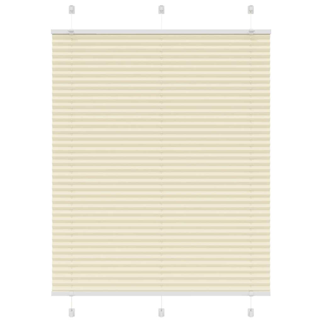 Vidaxx estor enrollable plisado 110x150cm tela ancho 109,4cm poliéster crema