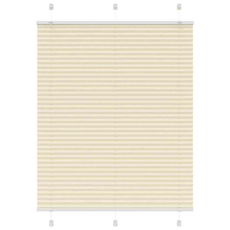 Vidaxl plissé rolgordijn 110x150cm stofbreedte 109,4cm polyester crème