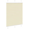 Vidaxl plissé rolgordijn 110x150cm stofbreedte 109,4cm polyester crème