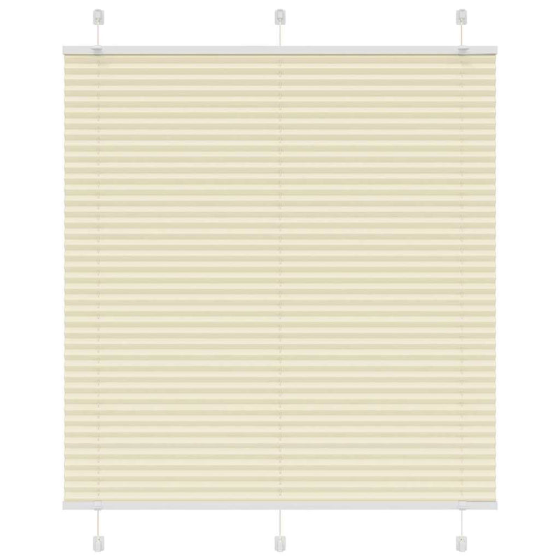 Vidaxl plissé rolgordijn 120x150cm stofbreedte 119,4cm polyester crème