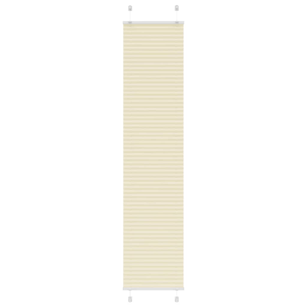 Tenda a rullo plissettata Vidaxx 50x200 cm larghezza tessuto 49,4 cm poliestere crema