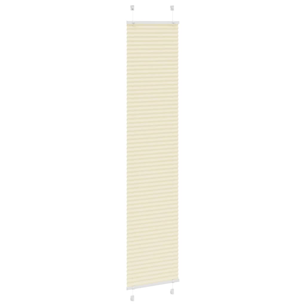 Tenda a rullo plissettata Vidaxx 50x200 cm larghezza tessuto 49,4 cm poliestere crema