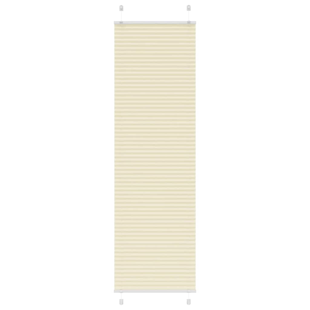 Vidaxx estor enrollable plisado 55x200 cm ancho de tela 54,4 cm poliéster crema