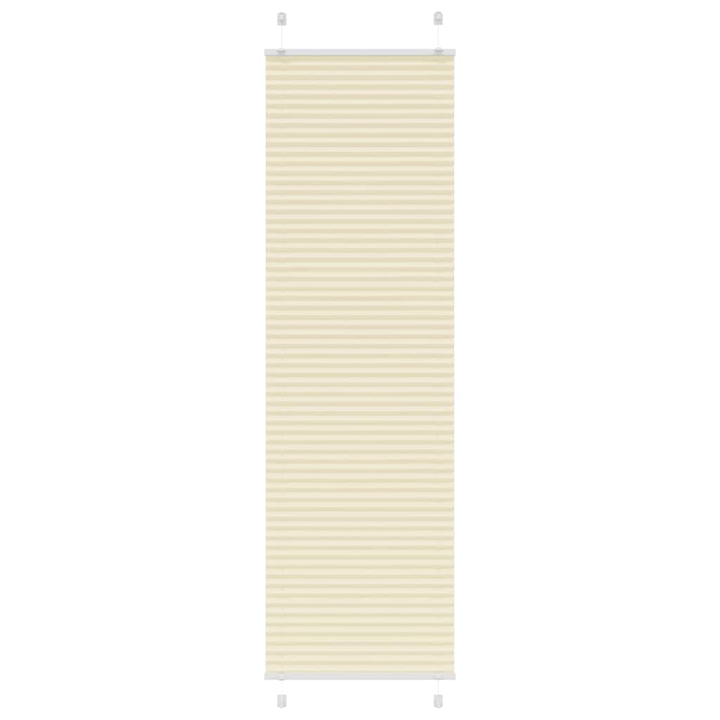 Tenda a rullo plissettata Vidaxx 60x200 cm larghezza tessuto 59,4 cm poliestere crema
