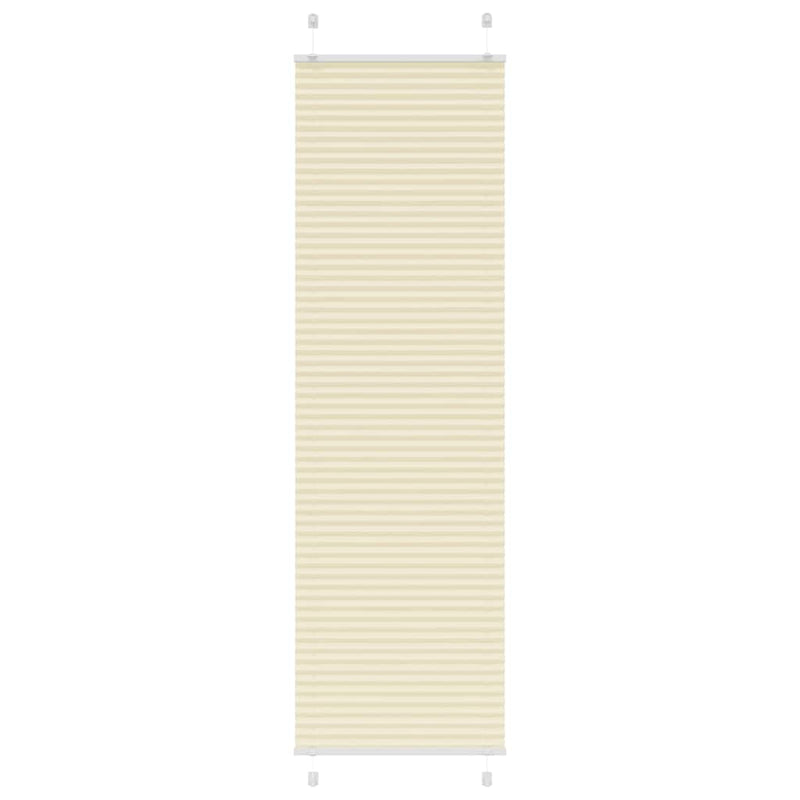 Vidaxl plissé rolgordijn 60x200 cm stofbreedte 59,4 cm polyester crème