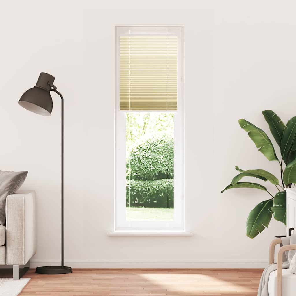 Tenda a rullo plissettata Vidaxx 60x200 cm larghezza tessuto 59,4 cm poliestere crema