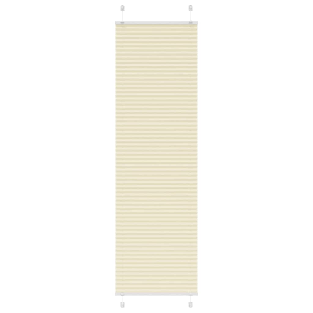 Tenda a rullo plissettata Vidaxx 65x200 cm larghezza tessuto 64,4 cm poliestere crema