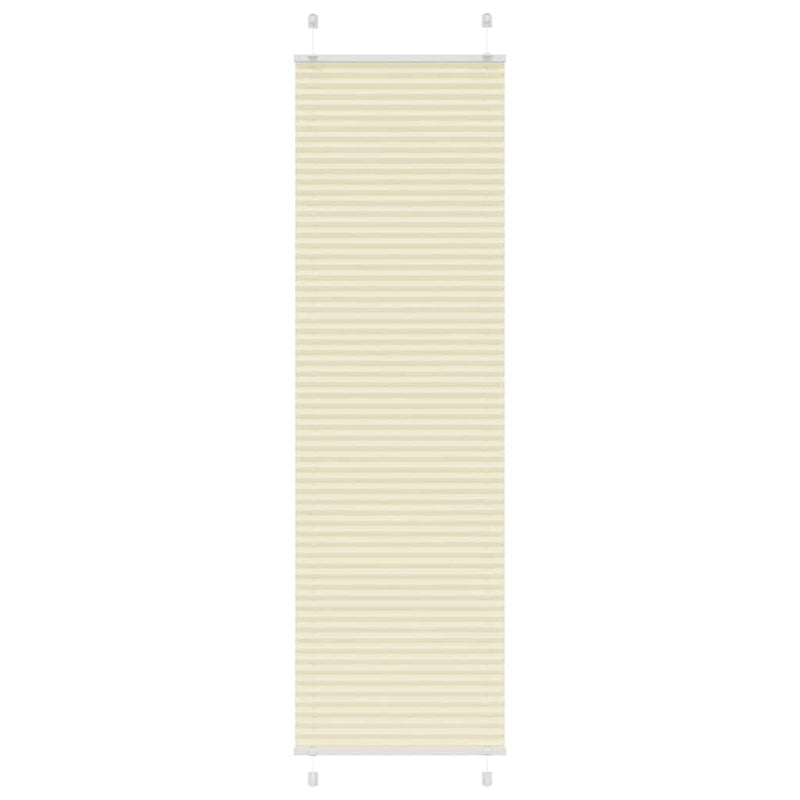 Vidaxl plissé rolgordijn 65x200 cm stofbreedte 64,4 cm polyester crème