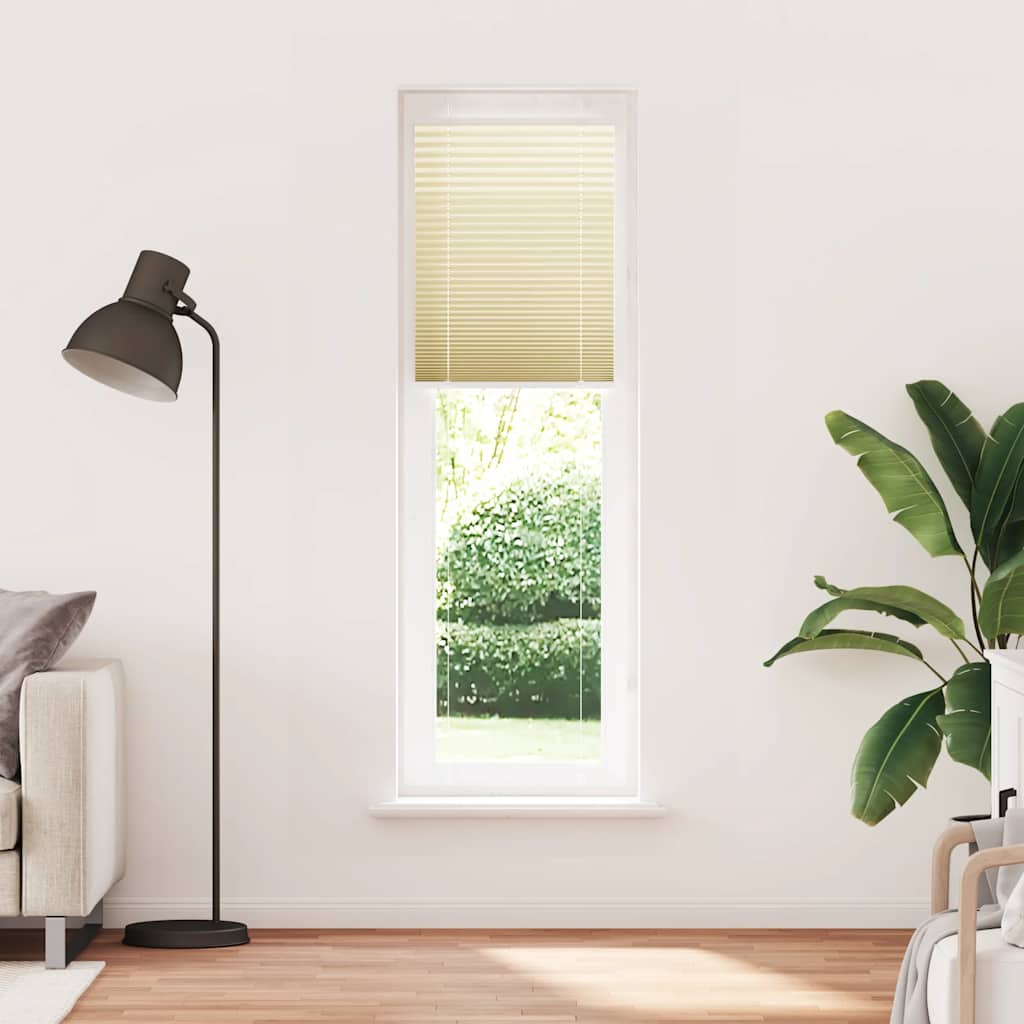 Tenda a rullo plissettata Vidaxx 65x200 cm larghezza tessuto 64,4 cm poliestere crema