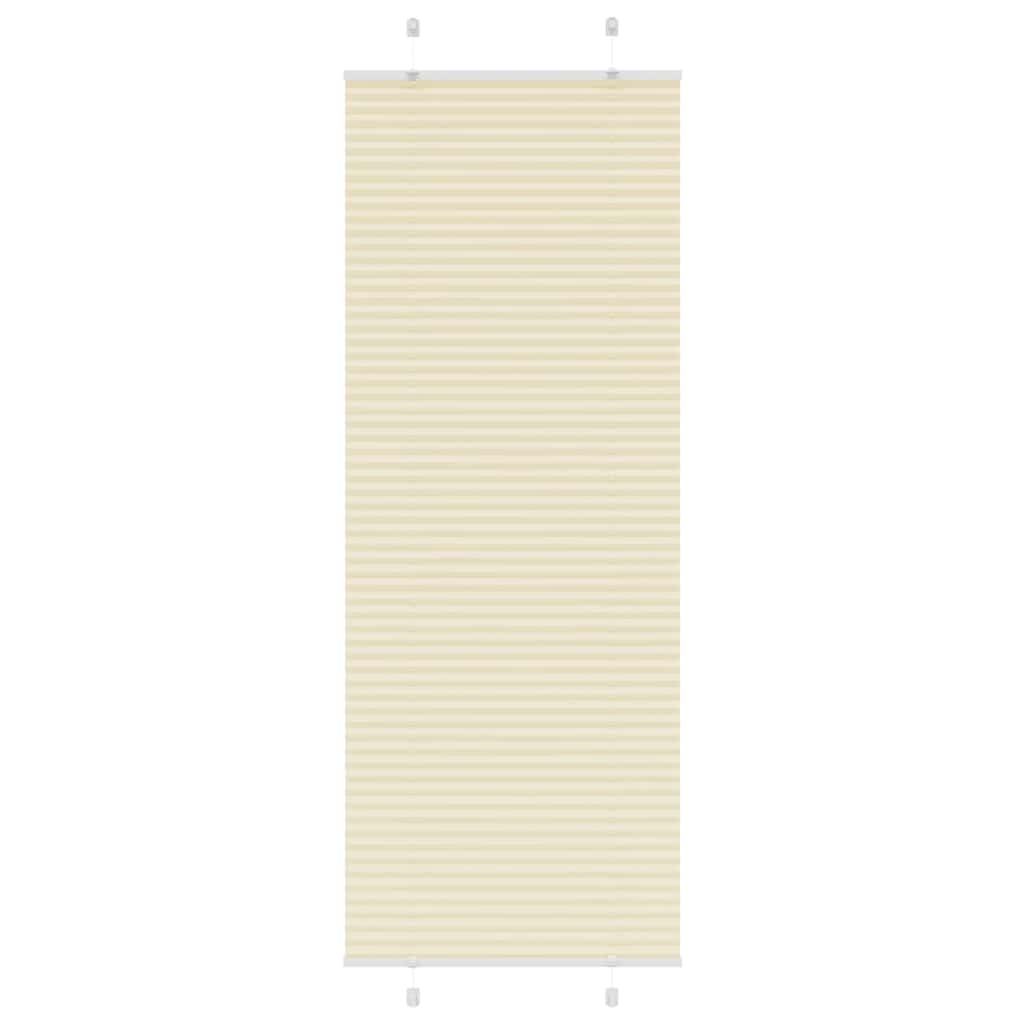 Tenda a rullo plissettata Vidaxx 80x200 cm larghezza tessuto 79,4 cm poliestere crema