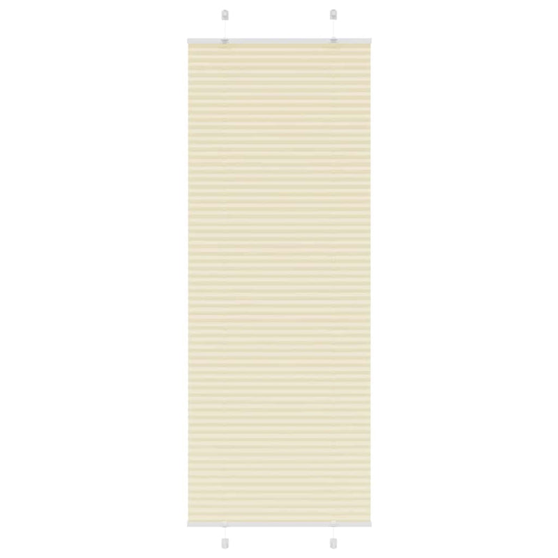 Vidaxl plissé rolgordijn 80x200 cm stofbreedte 79,4 cm polyester crème