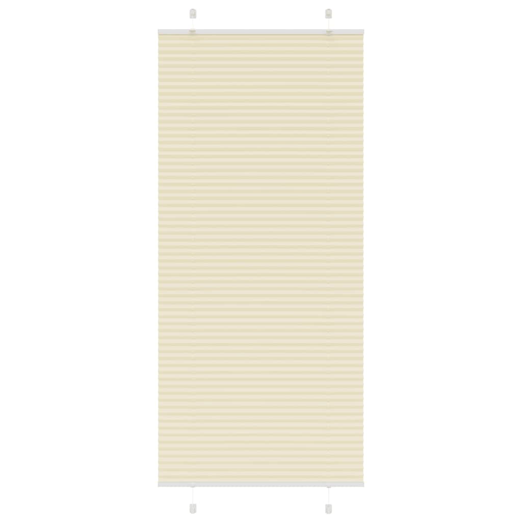 Tenda a rullo plissettata Vidaxx 85x200 cm larghezza tessuto 84,4 cm poliestere crema