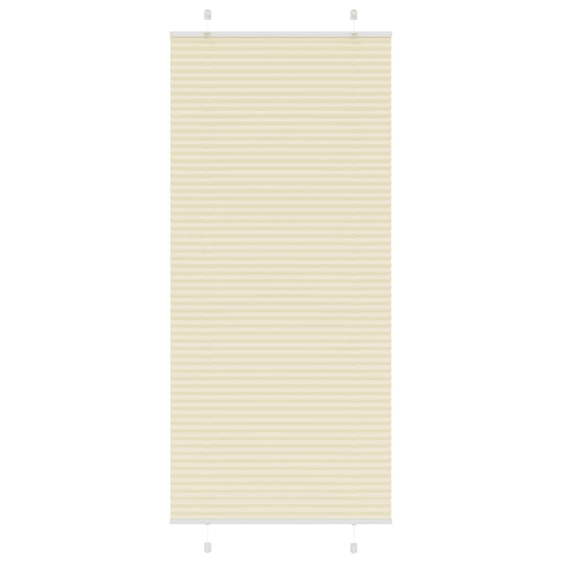 Vidaxl plissé rolgordijn 85x200 cm stofbreedte 84,4 cm polyester crème
