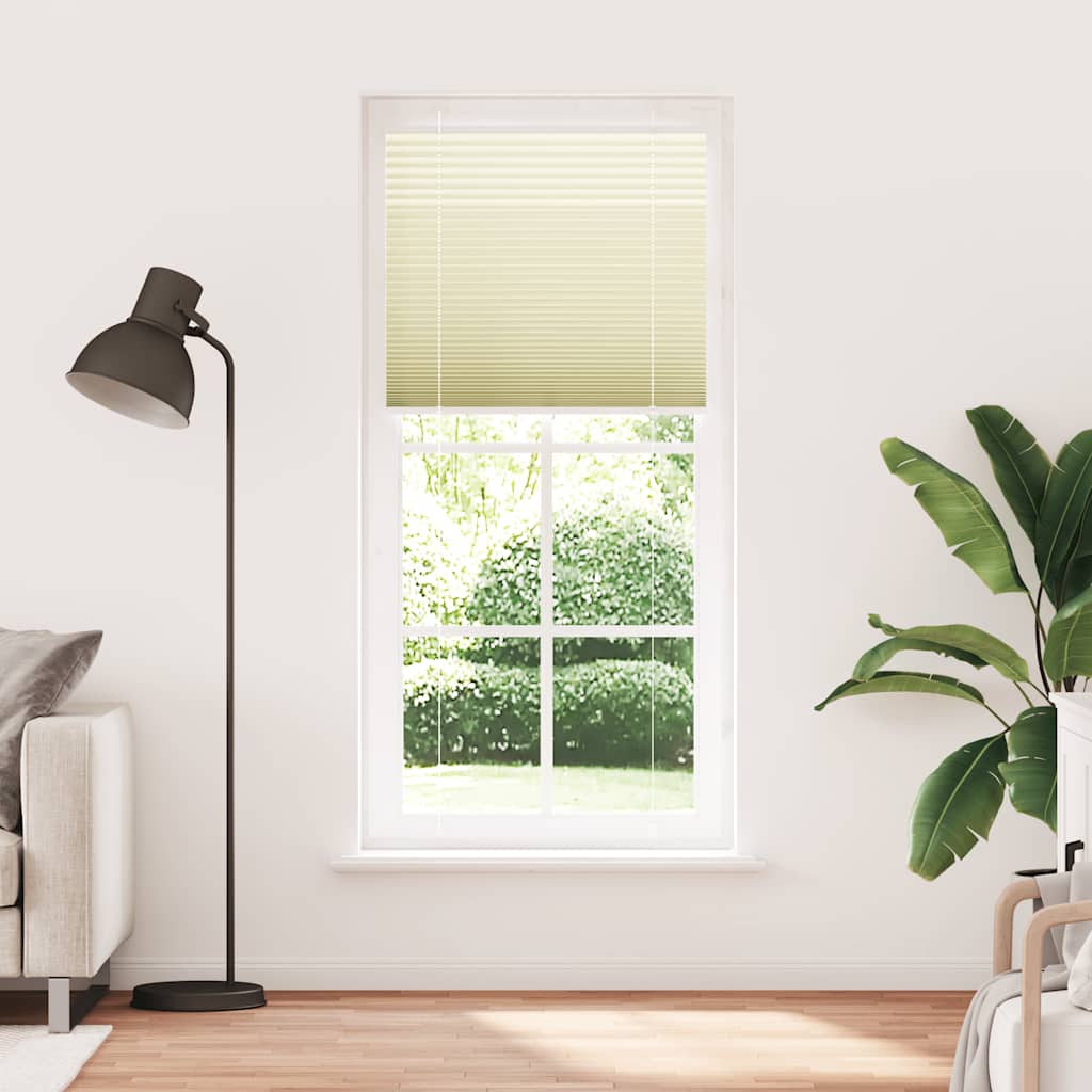 Tenda a rullo plissettata Vidaxx 85x200 cm larghezza tessuto 84,4 cm poliestere crema