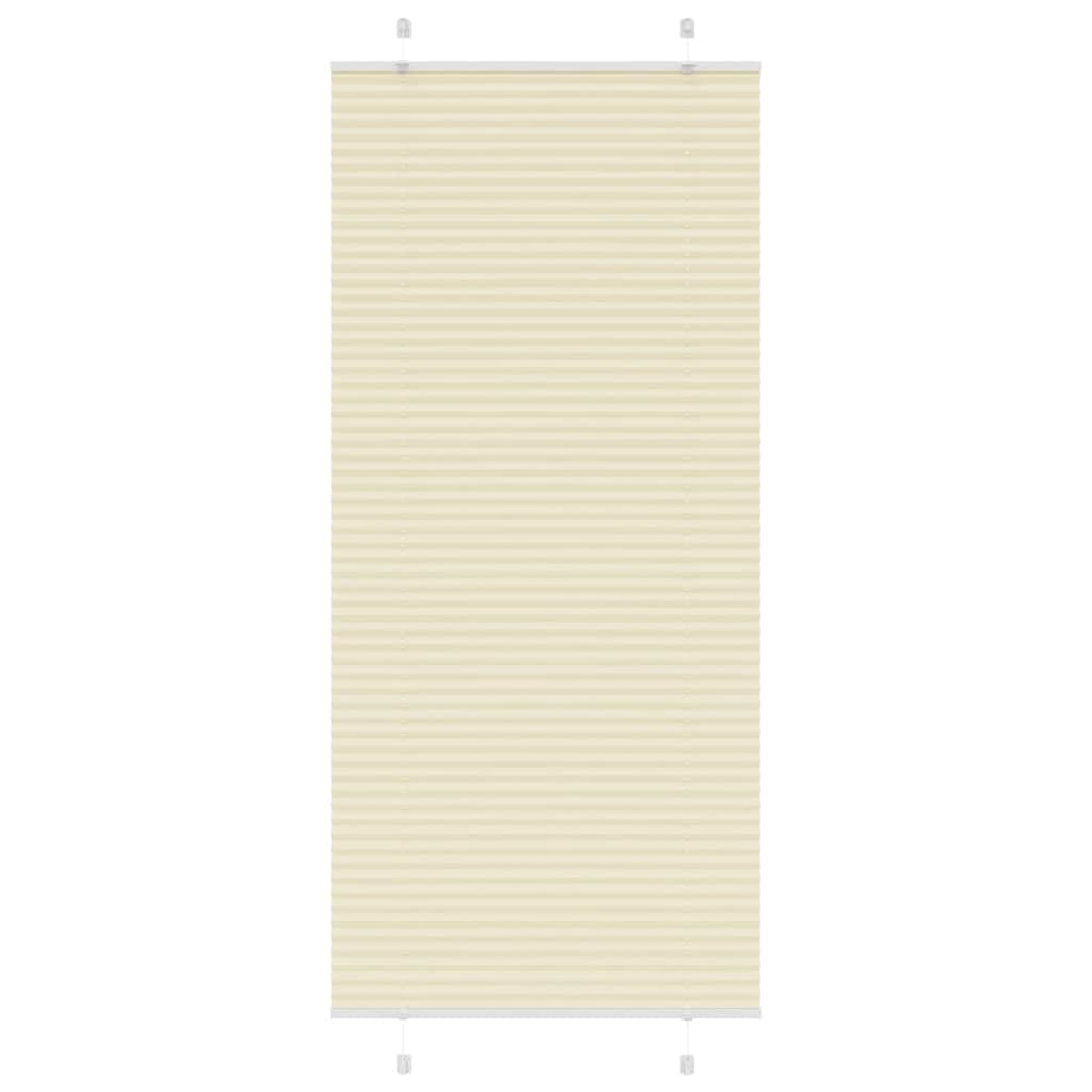 Tenda a rullo plissettata Vidaxx 90x200 cm larghezza tessuto 89,4 cm poliestere crema