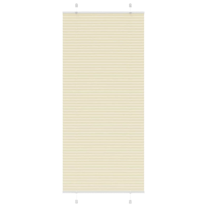 Vidaxl plissé rolgordijn 90x200 cm stofbreedte 89,4 cm polyester crème