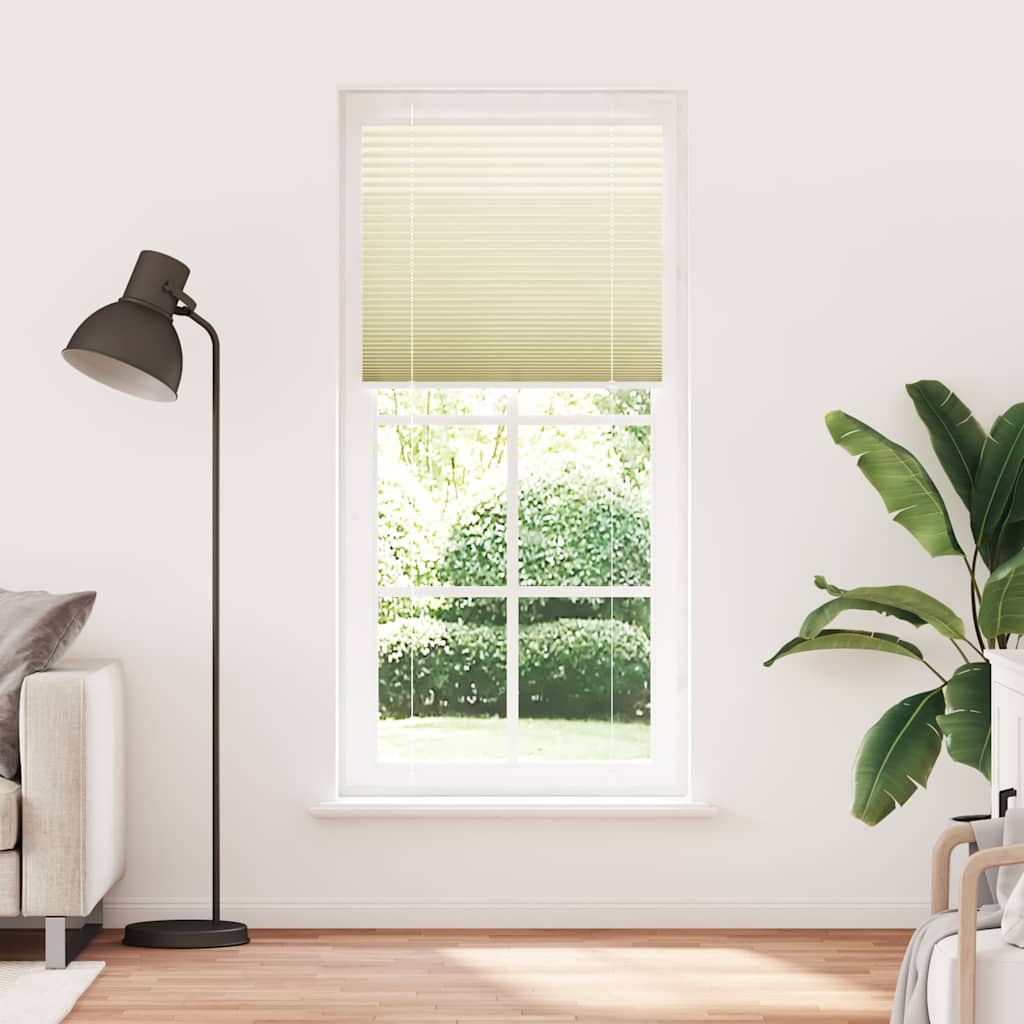 Tenda a rullo plissettata Vidaxx 90x200 cm larghezza tessuto 89,4 cm poliestere crema