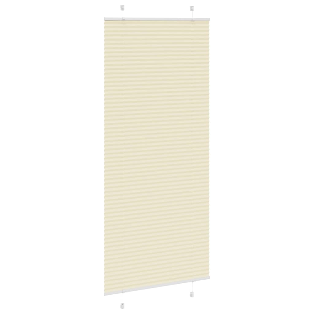 Tenda a rullo plissettata Vidaxx 90x200 cm larghezza tessuto 89,4 cm poliestere crema