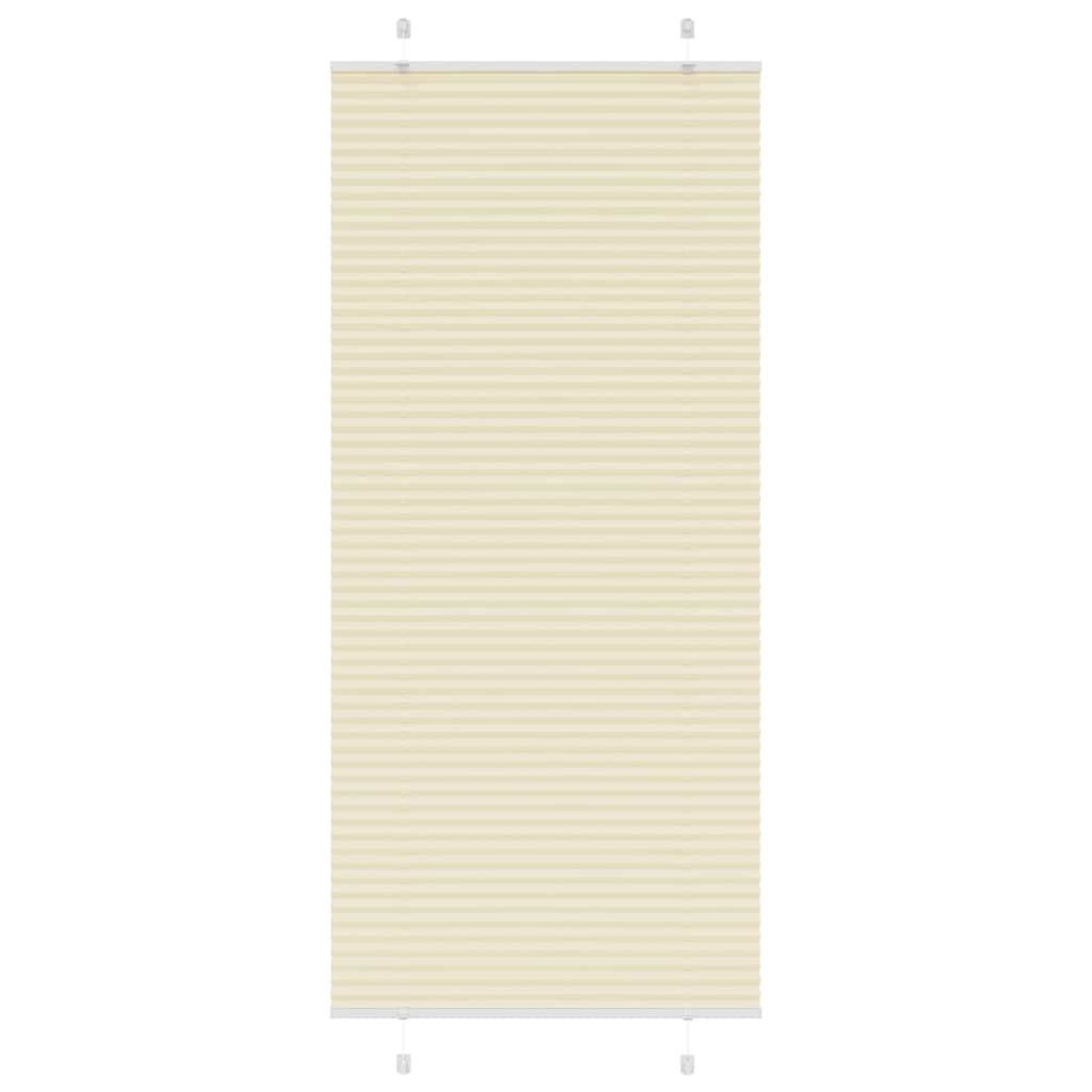 Tenda a rullo plissettata Vidaxx 95x200 cm larghezza tessuto 94,4 cm poliestere crema