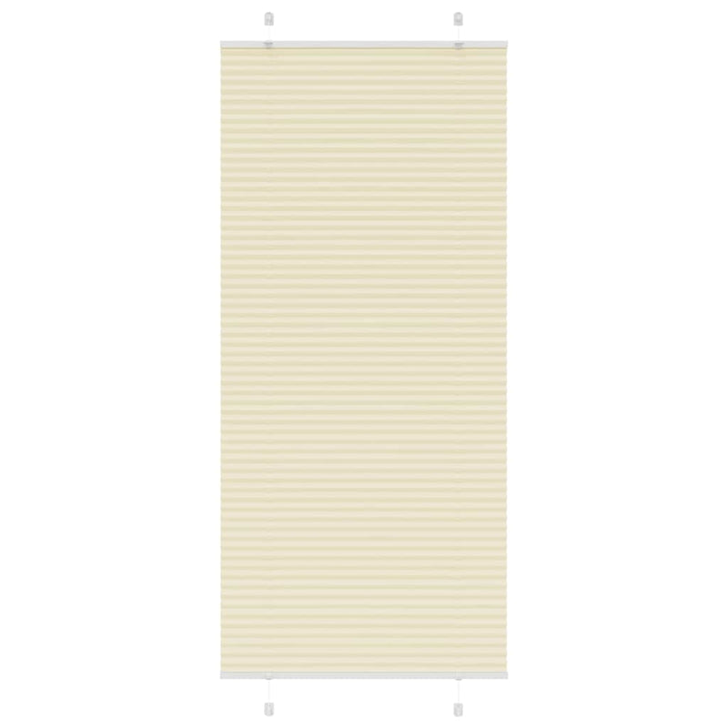 Vidaxl plissé rolgordijn 95x200 cm stofbreedte 94,4 cm polyester crème