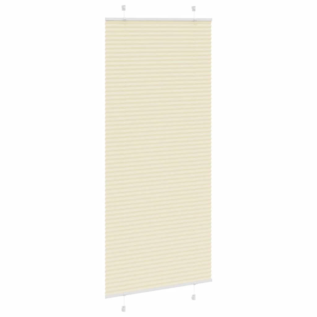 Tenda a rullo plissettata Vidaxx 95x200 cm larghezza tessuto 94,4 cm poliestere crema