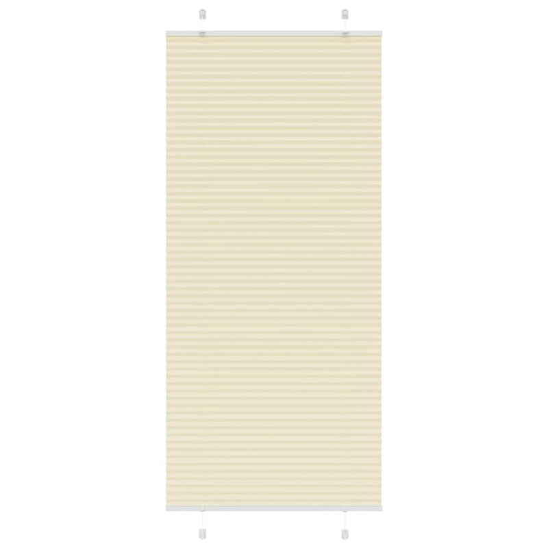Vidaxl plissé rolgordijn 100x200 cm stofbreedte 99,4cm polyester crème