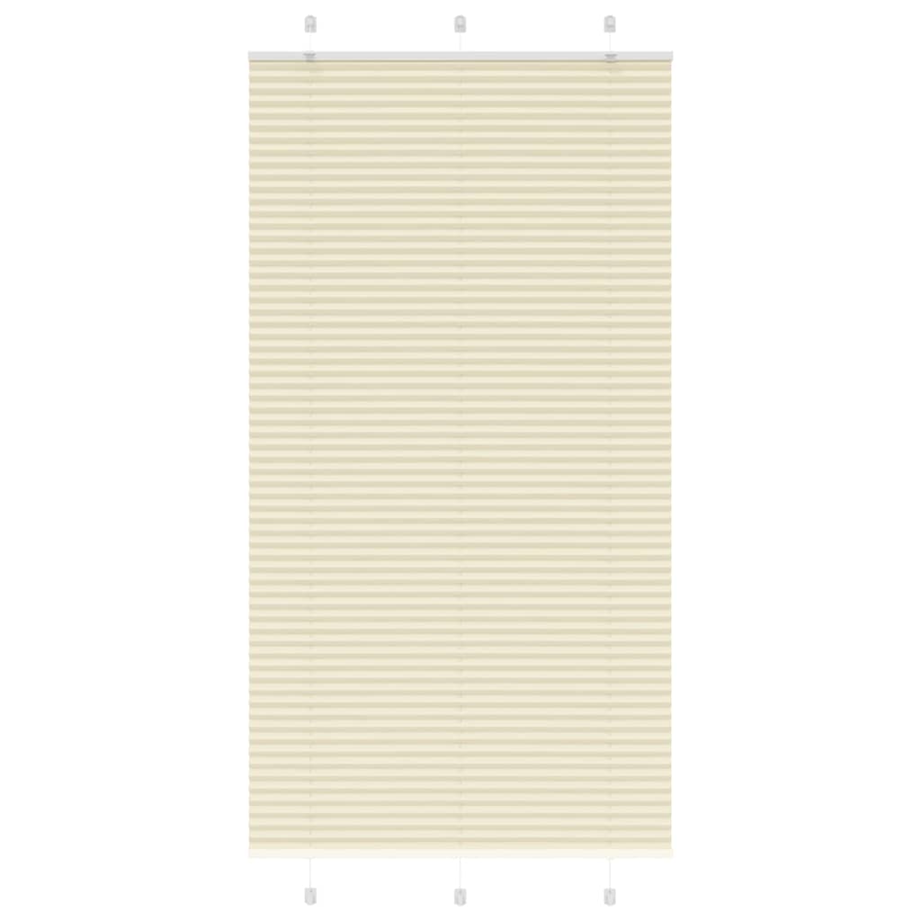 Tenda a rullo plissettata Vidaxx 105x200 cm larghezza tessuto 104,4 cm poliestere crema