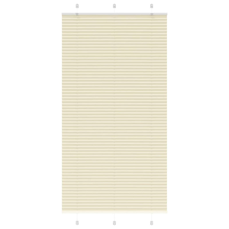 Vidaxl plissé rolgordijn 105x200cm stofbreedte 104,4cm polyester crème