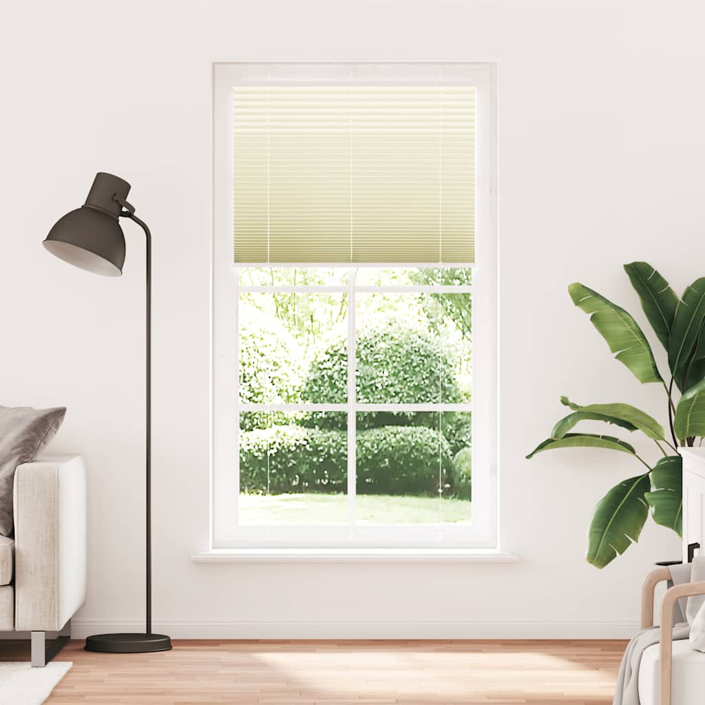 Tenda a rullo plissettata Vidaxx 105x200 cm larghezza tessuto 104,4 cm poliestere crema