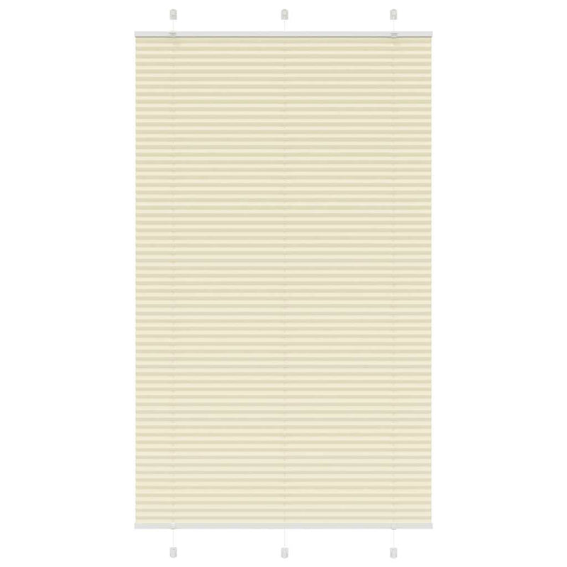 Vidaxl plissé rolgordijn 110x200cm stofbreedte 109,4cm polyester crème