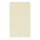 Vidaxx estor enrollable plisado 115x200cm ancho de tela 114,4cm poliéster crema