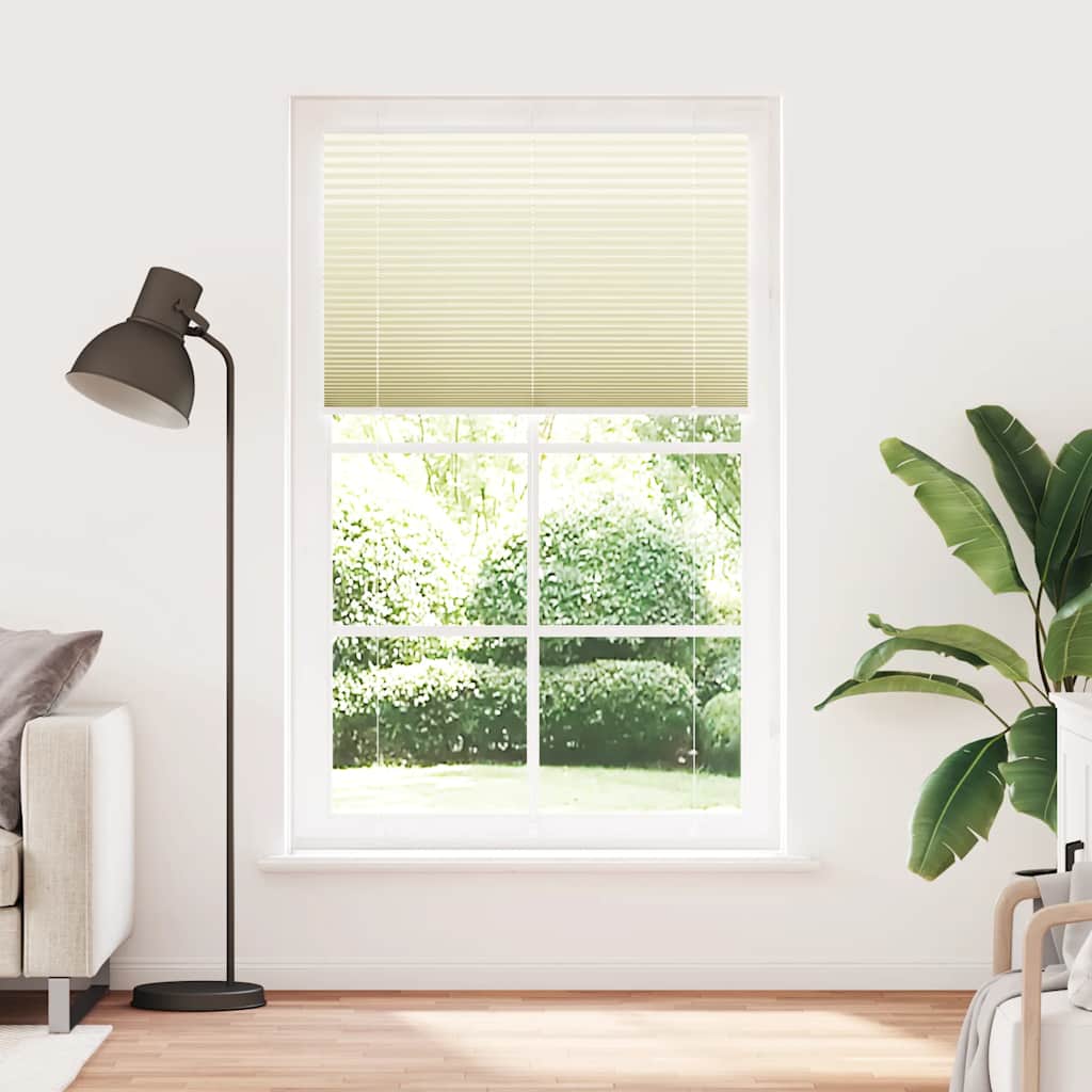 Tenda a rullo plissettata Vidaxx 115x200 cm larghezza tessuto 114,4 cm poliestere crema