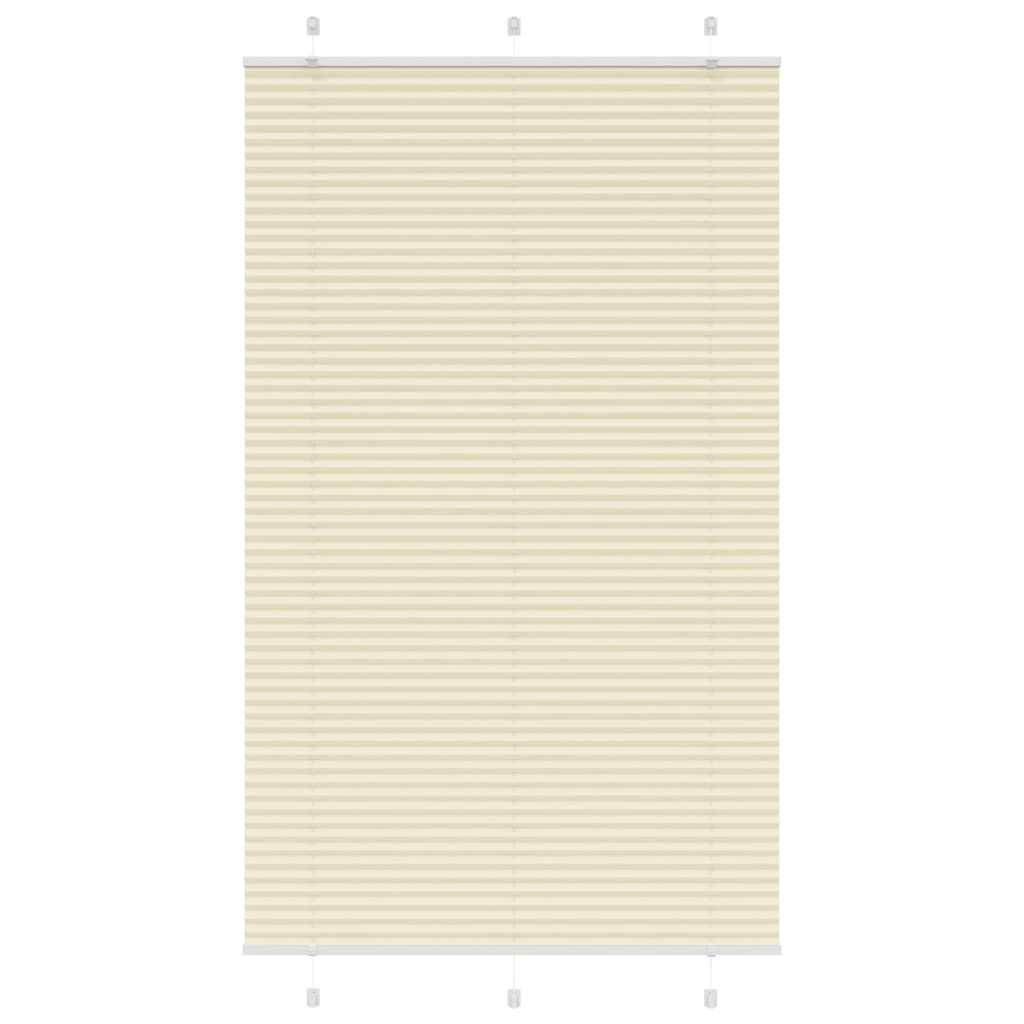 Vidaxx estor enrollable plisado 120x200cm ancho de tela 119,4cm poliéster crema