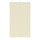 Vidaxx estor enrollable plisado 120x200cm ancho de tela 119,4cm poliéster crema