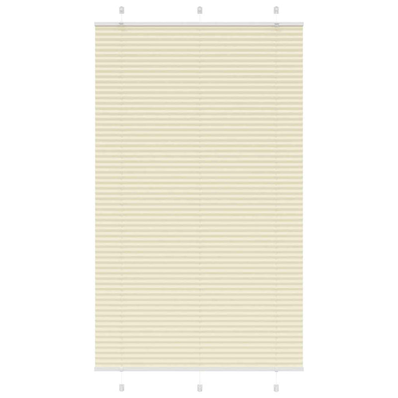 Vidaxl plissé rolgordijn 120x200cm stofbreedte 119,4cm polyester crème