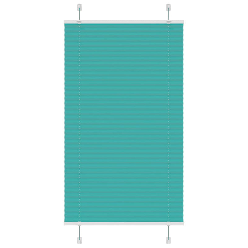 Vidaxl plissé rolgordijn 75x100 cm stofbreedte 74,4 cm petrol groen