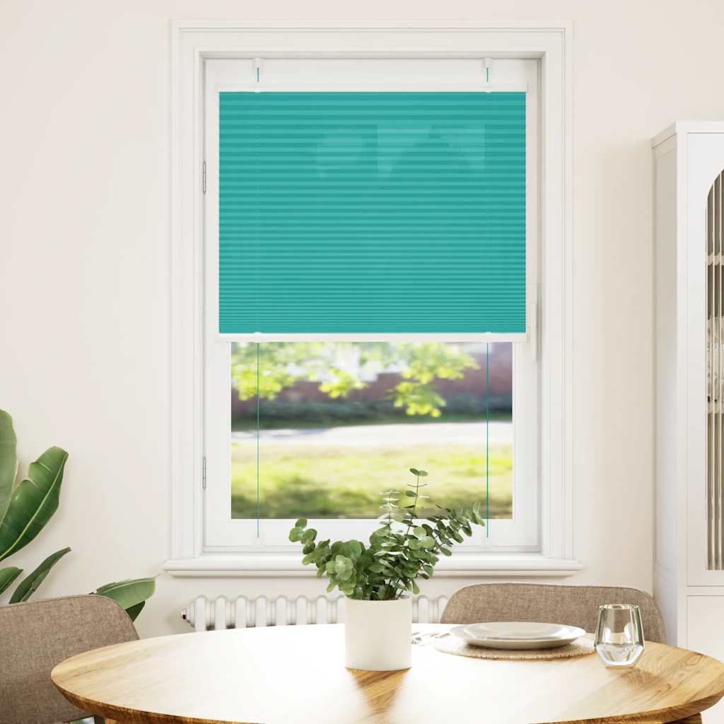 Tenda a rullo plissettata Vidaxx 80x100 cm larghezza tessuto 79,4 cm verde petrolio