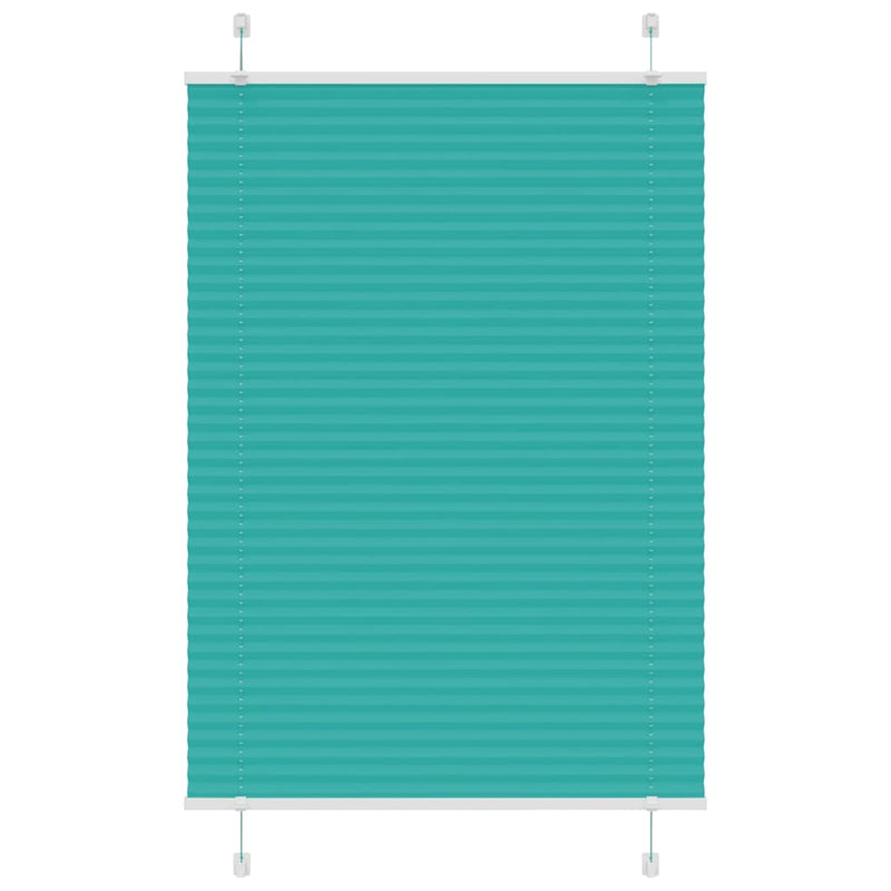 Vidaxl plissé rolgordijn 85x100 cm stofbreedte 84,4 cm petrol groen
