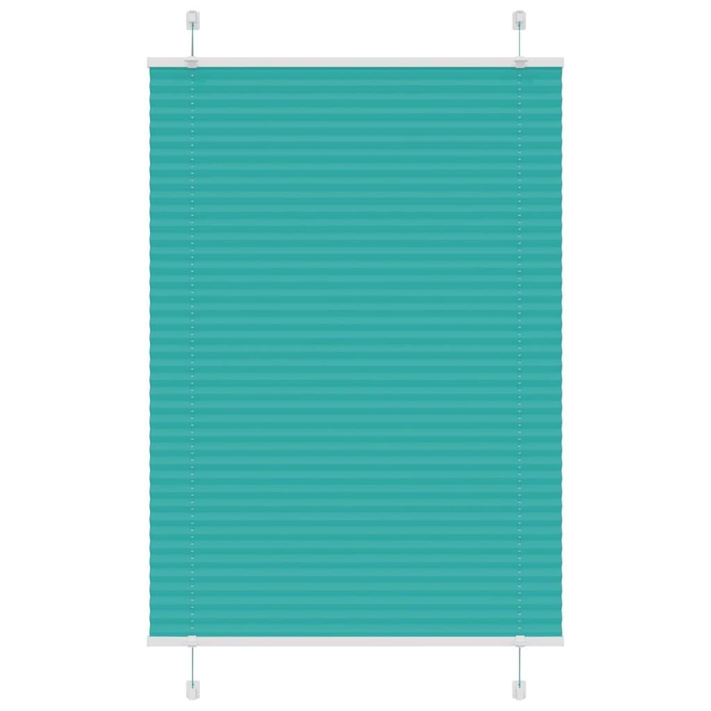 Vidaxx estor enrollable plisado 95x100 cm ancho de tela 94,4 cm verde petróleo