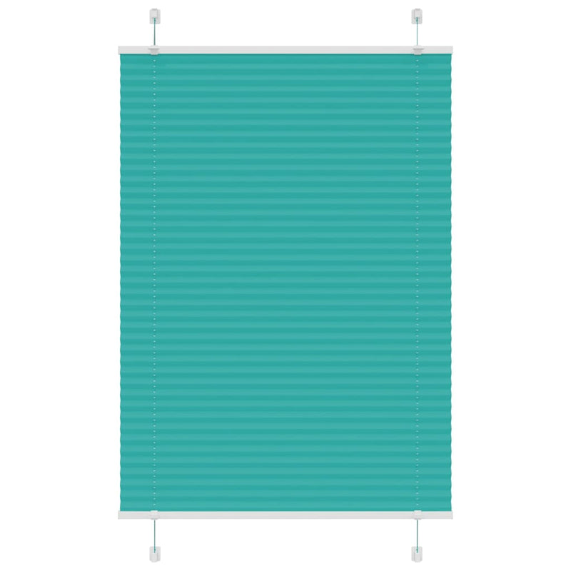 Vidaxl plissé rolgordijn 100x100 cm stofbreedte 99,4cm petrol groen