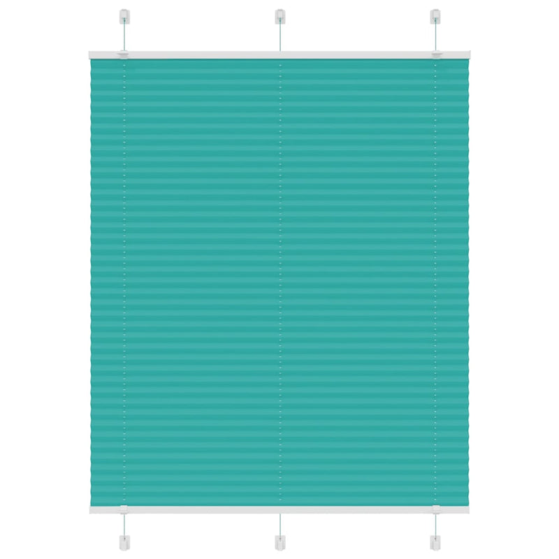 Vidaxl plissé rolgordijn 105x100 cm stofbreedte 104,4cm petrol groen