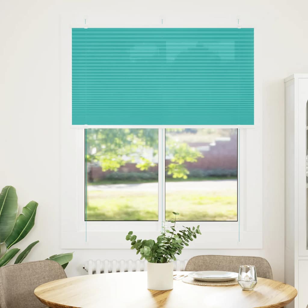 Tenda a rullo plissettata Vidaxx 105x100 cm larghezza tessuto 104,4 cm verde petrolio