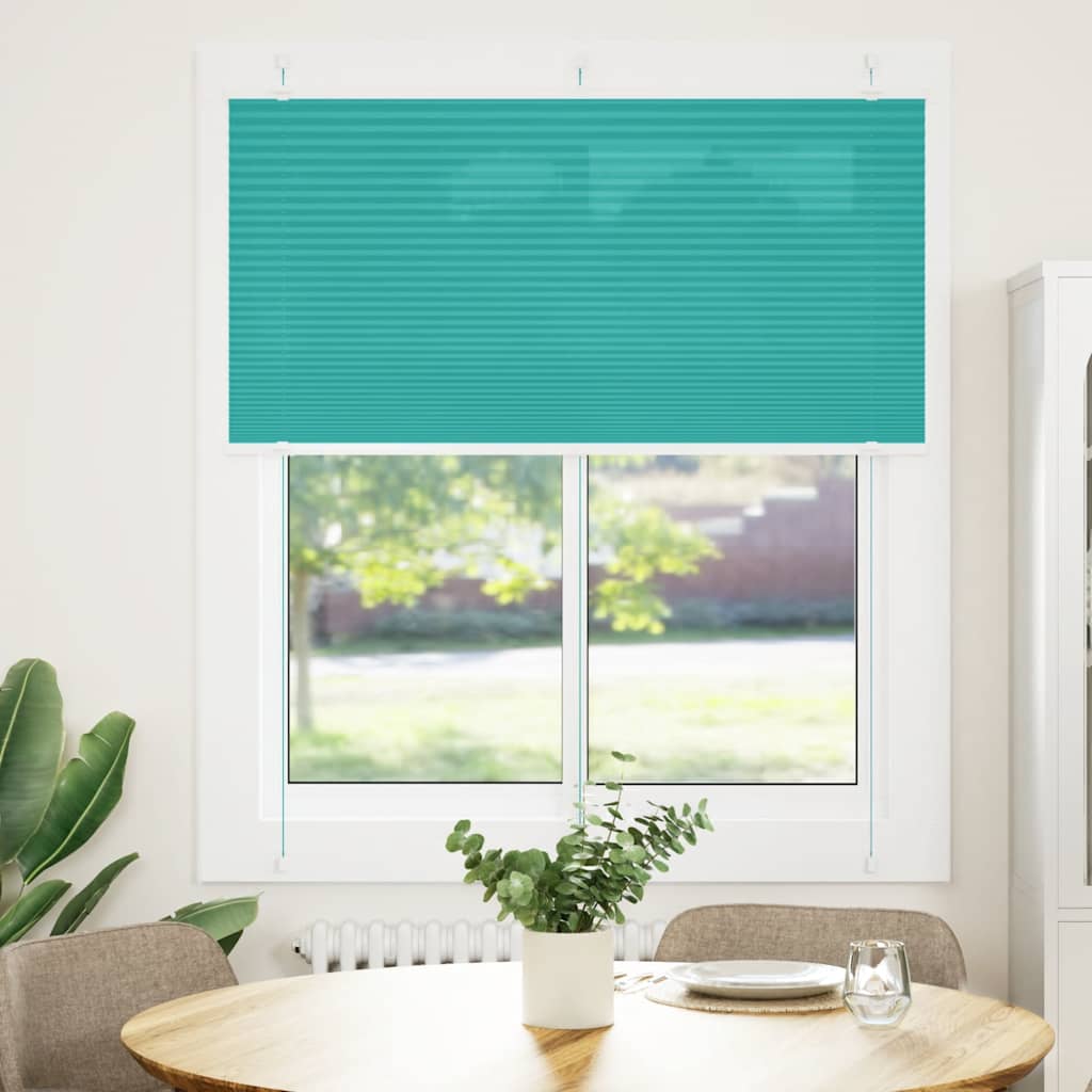 Tenda a rullo plissettata Vidaxx 115x100 cm larghezza tessuto 114,4 cm verde petrolio