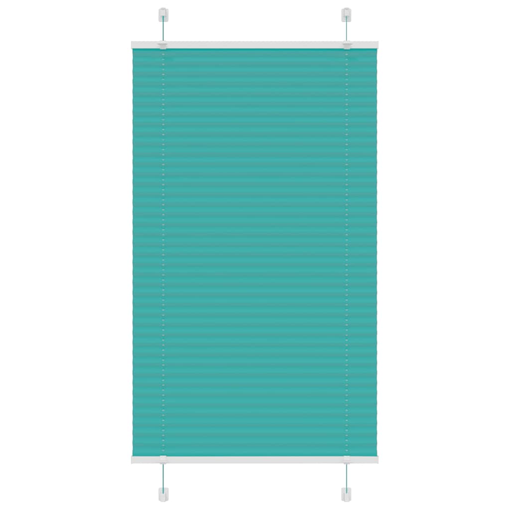 Vidaxx estor enrollable plisado 80x150 cm ancho de tela 79,4 cm verde petróleo