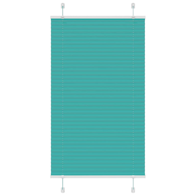 Vidaxl plissé rolgordijn 80x150 cm stofbreedte 79,4 cm petrol groen