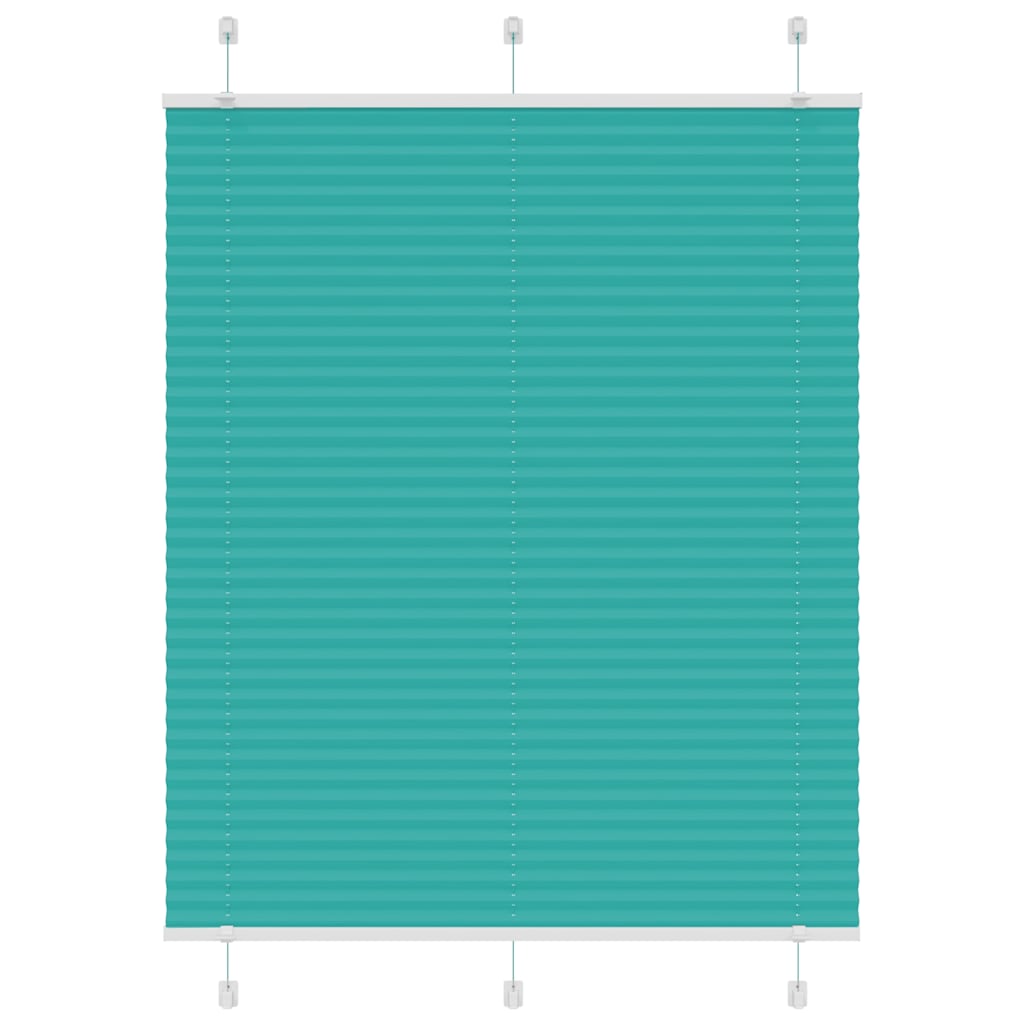 Vidaxx estor enrollable plisado 105x150cm ancho de tela 104,4cm verde petróleo
