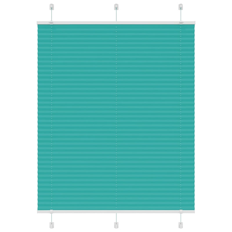 Vidaxl plissé rolgordijn 110x150cm stofbreedte 109,4cm petrol groen