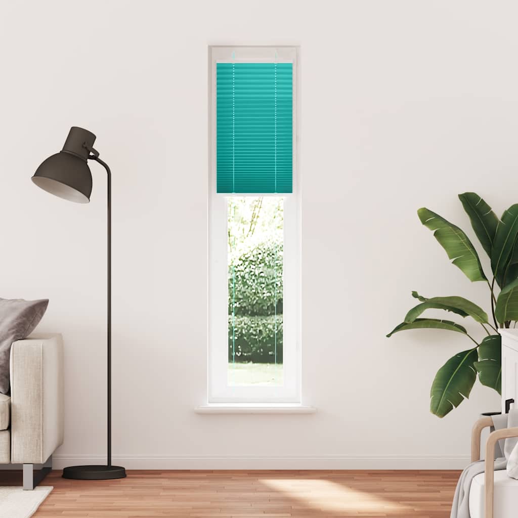 Tenda a rullo plissettata Vidaxx 50x200 cm larghezza tessuto 49,4 cm verde petrolio