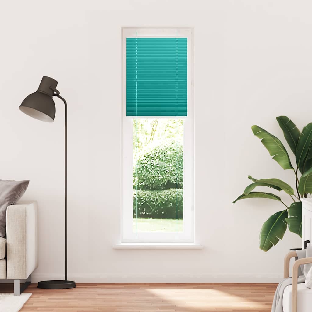 Tenda a rullo plissettata Vidaxx 55x200 cm larghezza tessuto 54,4 cm verde petrolio